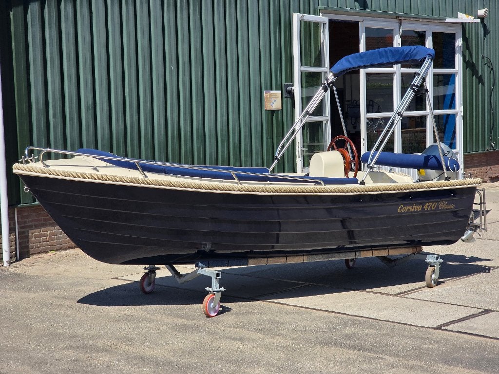 Corsiva 470 Classic - 2007 - Nieuw afdekkleed, nieuwe bimini, Ophalen, 8 pk, Info@bomert.nl, Zonnedek
