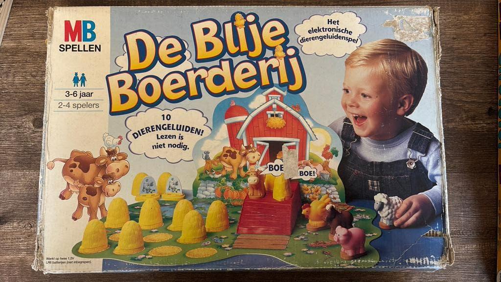MB De Blije Boerderij - Elektronisch Dierenluidenspel, Hobby en Vrije tijd, Gezelschapsspellen | Bordspellen, Drie of vier spelers