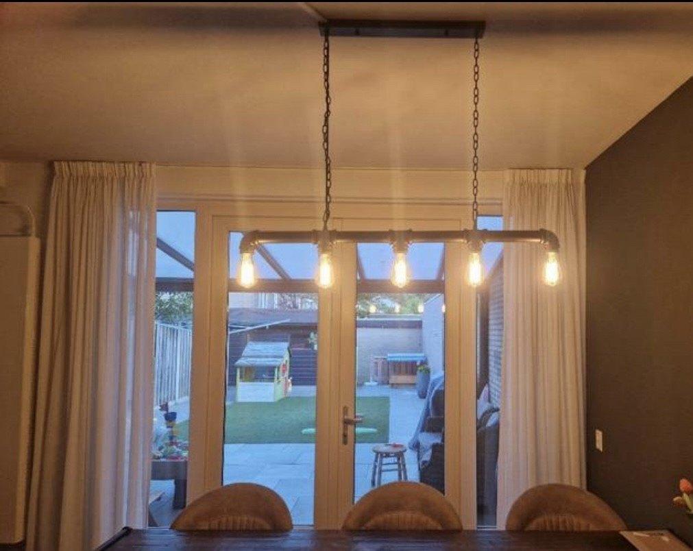 industriele hanglamp, Ophalen, 50 tot 75 cm, Zo goed als nieuw, Metaal