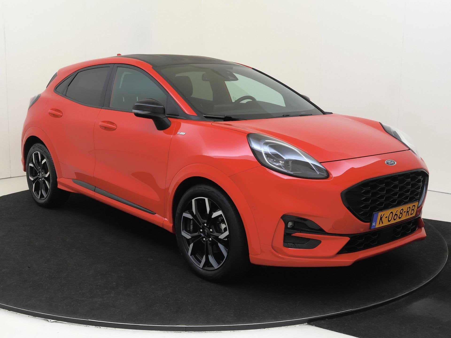 Ford Puma 1.0 EcoBoost Hybrid ST-Line X | Lichtmetalen velge, Auto's, Voorwielaandrijving, 125 pk, Euro 6, Leder en Stof
