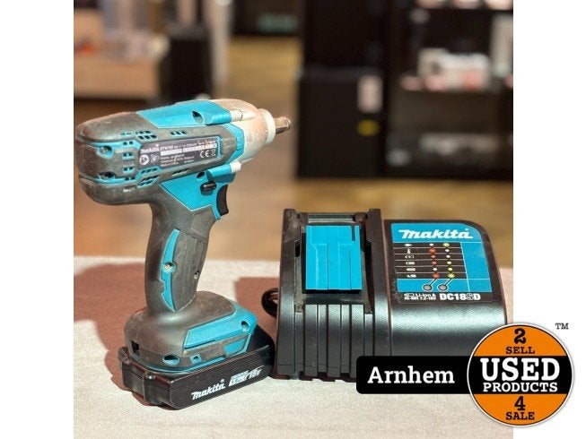 Makita DTW190 18V LXT Slagsleutel Incl.1.5Ah Accu & Lader, Doe-het-zelf en Verbouw, Makita, Zo goed als nieuw, Support@makita.com