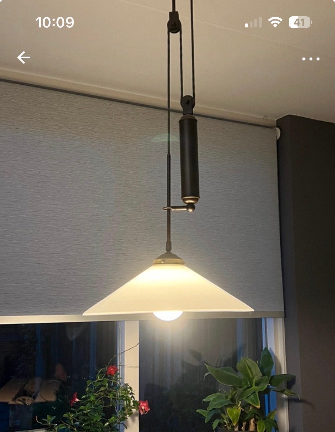 Koperen hanglamp in hoogte verstelbaar, Ophalen, Gebruikt, Metaal, E27 (groot)