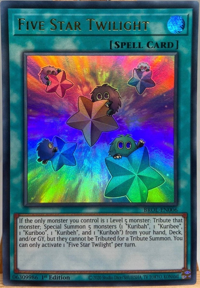 Yu-Gi-Oh! Five Star Twilight BROL 1st Edition !, Ophalen of Verzenden, Zo goed als nieuw, Losse kaart, Foil
