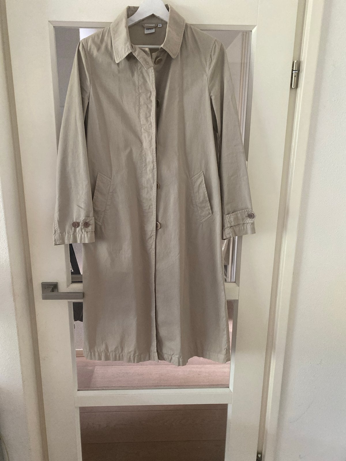 Aspesi trenchcoat S, Kleding | Dames, Jumpsuits, Ophalen of Verzenden, Zo goed als nieuw, Maat 36 (S), Beige