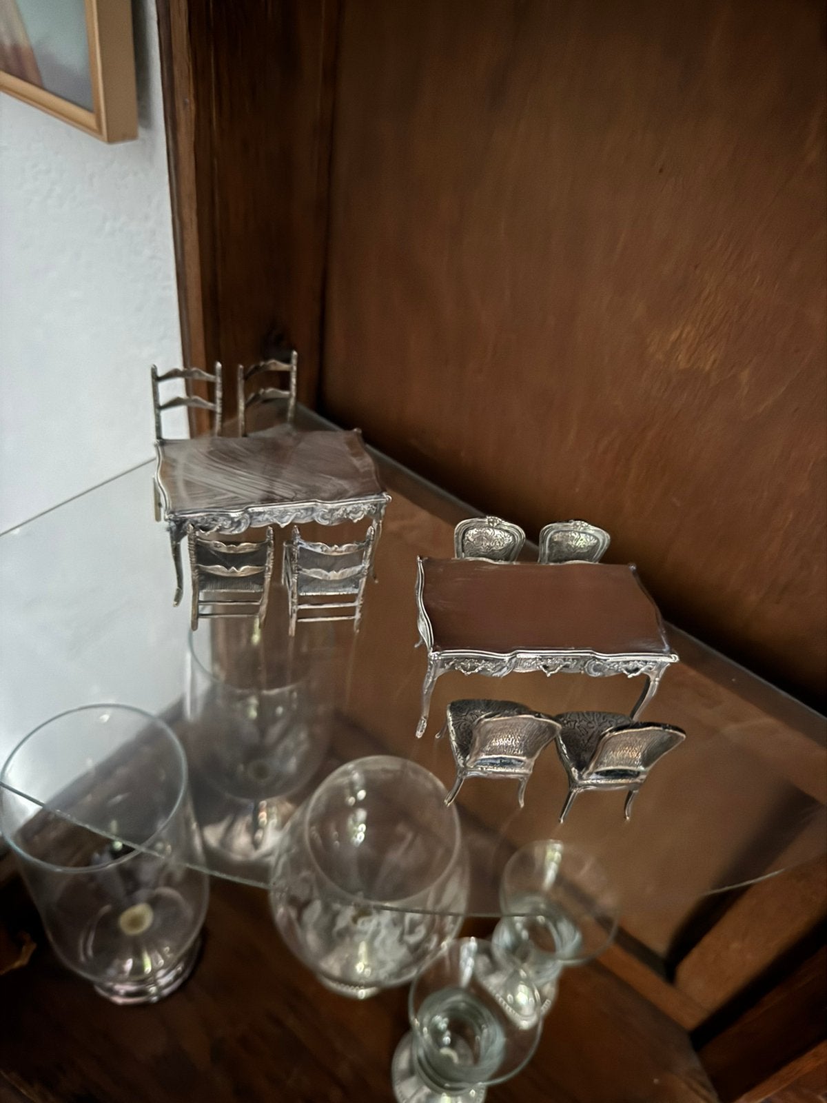 Niekerk & H. Hooijkaas MINIATUUR zilveren tafeltjes/stoelen, Ophalen, Zilver