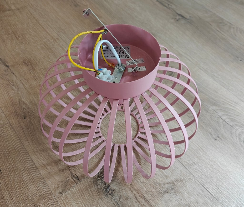 Lucide MERLINA Plafondlamp Roze 78193/30/66, Ophalen, Roze, Vintage, Hanglamp