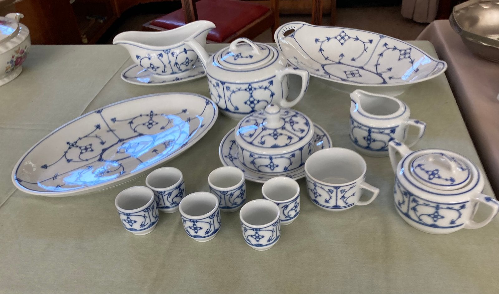 Prachtig orgineel Jager servies, Ophalen of Verzenden