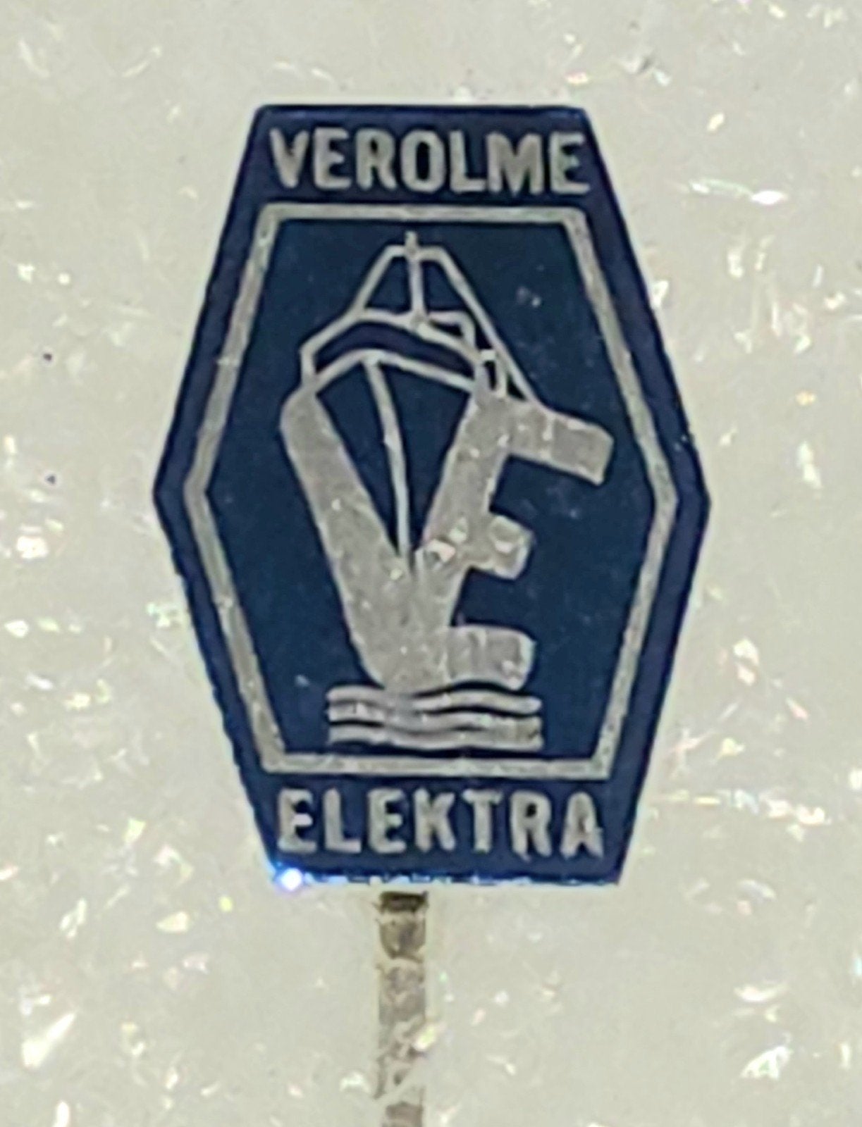 Vintage Verolme Elektra Speldje - Scheepvaart, Ophalen of Verzenden, Gebruikt, Transport, Speldje of Pin