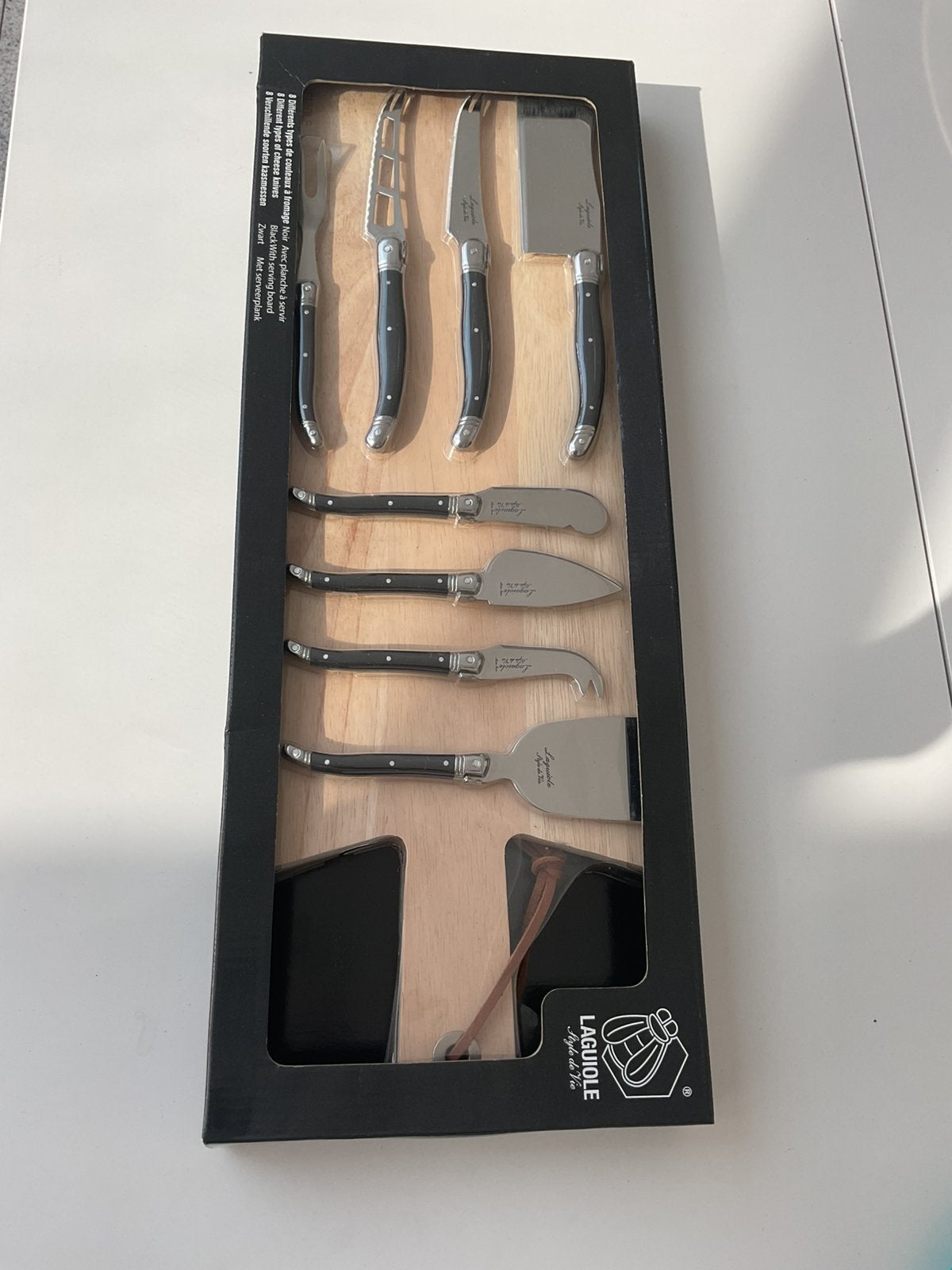 Laguiole kaasplank set met bestek en div messen nieuw in box, Ophalen, Nieuw