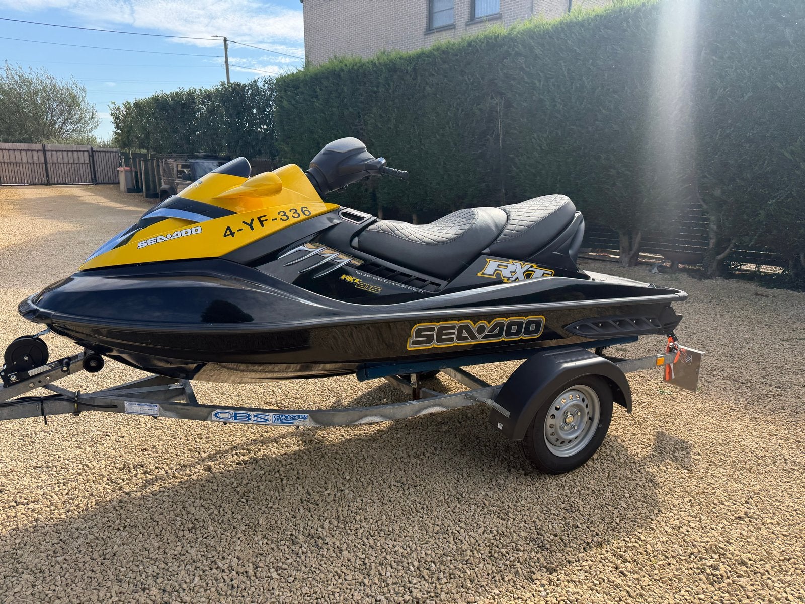 Sea-Doo RXT 215 2007 met trailer - waterscooter / jetski, Watersport en Boten, Ophalen, Zo goed als nieuw, Benzine, 200 pk of meer