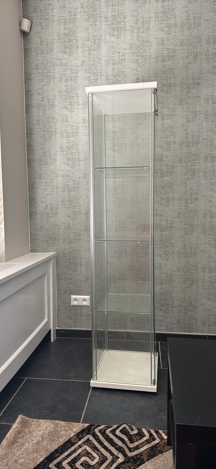 Glass cabinet/glazen kabinet gratis, Ophalen, Gebruikt