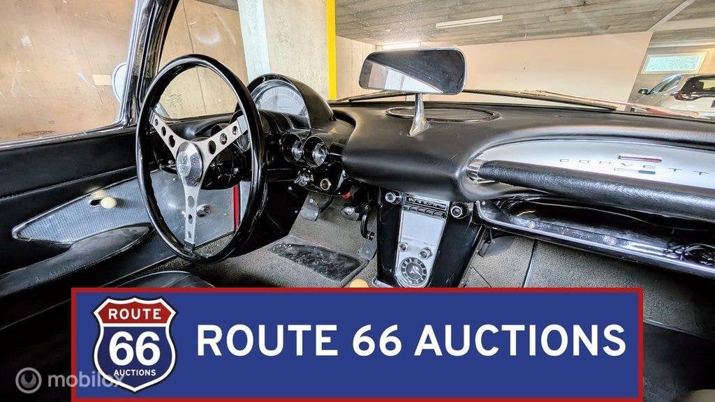 Chevrolet Corvette C1 | 1960 | Route 66 Auctions, Auto's, Overige carrosserieën, Chevrolet, Zwart, Bedrijf