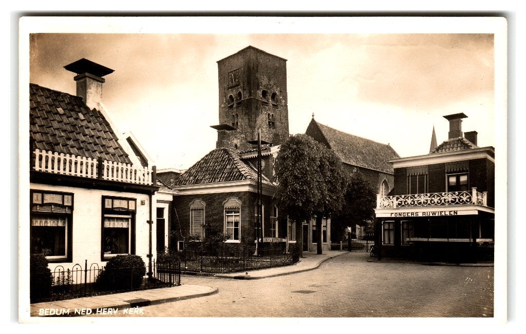 Bedum, Ned. Herv. Kerk, Ophalen of Verzenden, 1940 tot 1960, Gelopen, Groningen