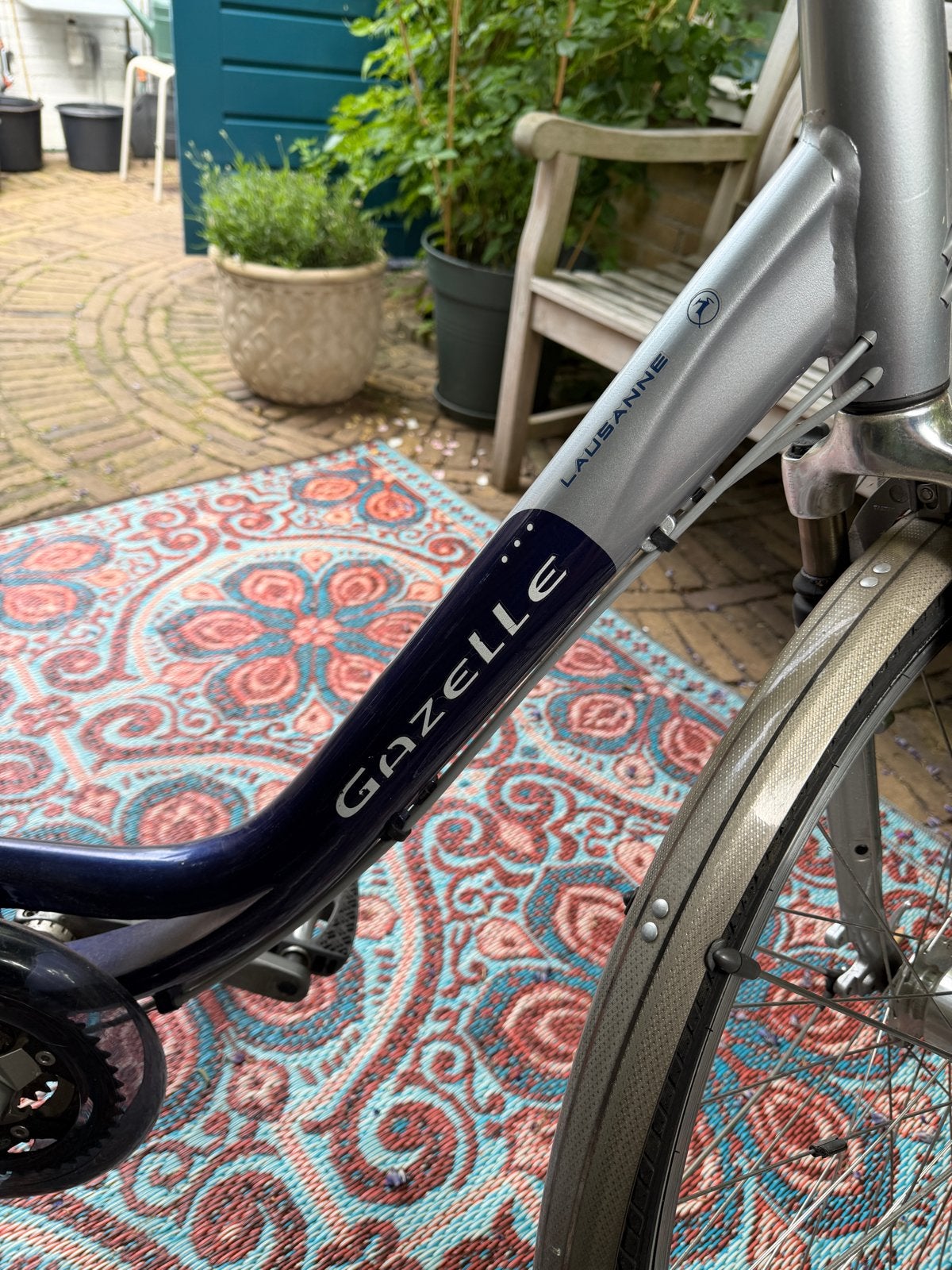 Gazelle Lausanne Goldline Damesfiets 27 versnellingen, Ophalen, 28 inch, Velgrem, Meer dan 20 versnellingen