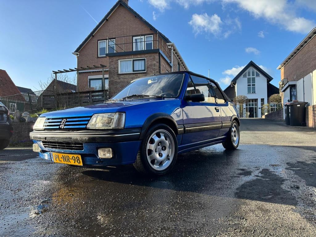 Peugeot 205 1.6 CTI Cabriolet S6 1986 Blauw, Voorwielaandrijving, Zwart, Cabriolet, Blauw