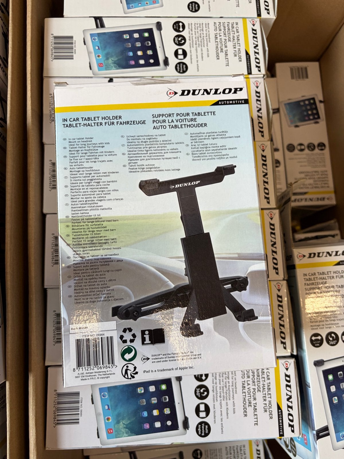 Partij Dunlop tablethouders auto hoofdsteun - 72 stuks, Ophalen, Dunlop, Info@dunlop.nl, Nieuw