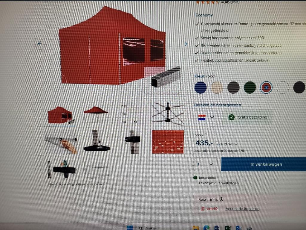 Party  Tent, Tuin en Terras, Partytenten, Ophalen, Opvouwbaar, Partytent, Minder dan 4 meter