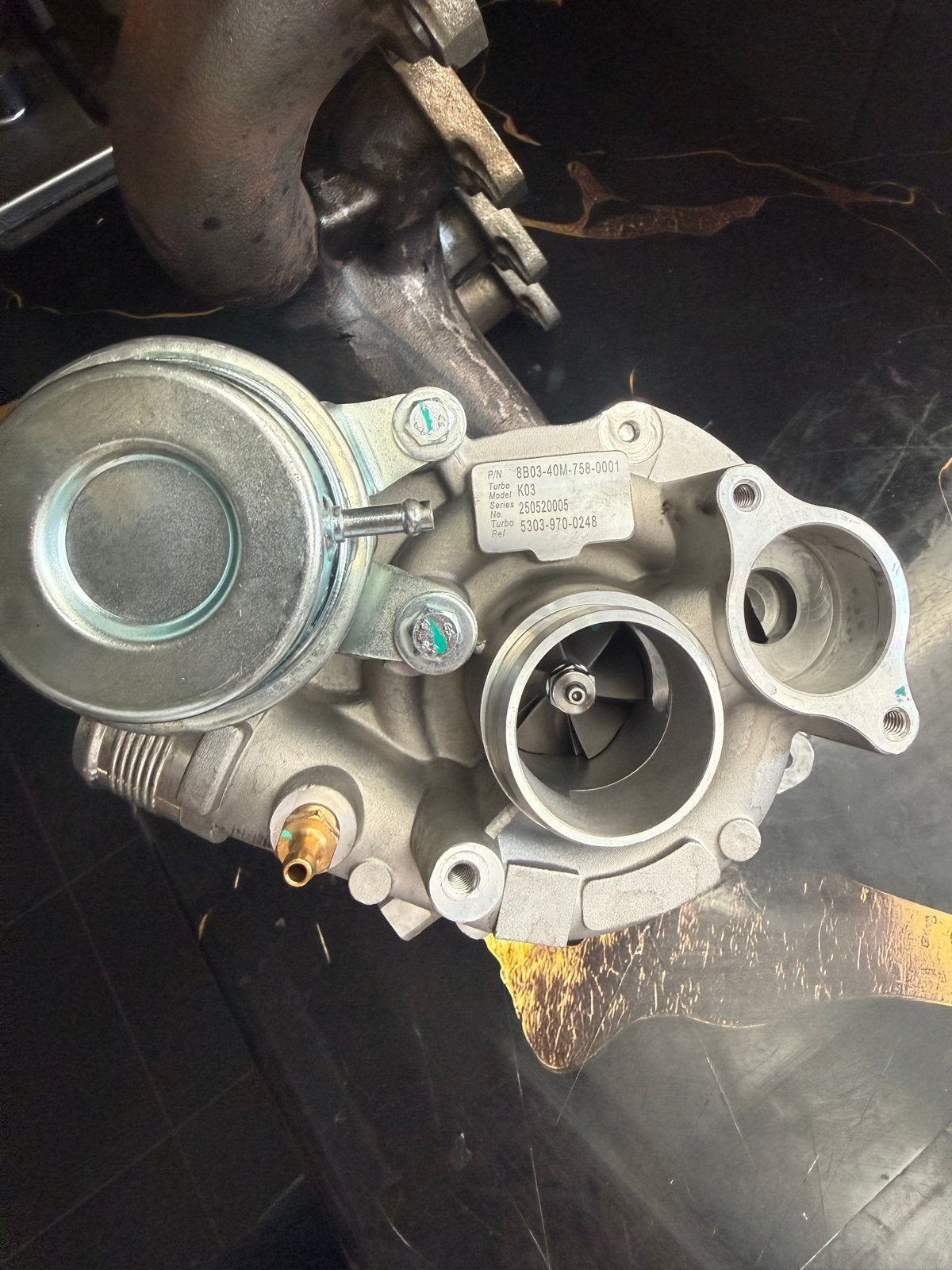 Turbo K03 met spruitstuk en pakkingen - Nieuw, Ophalen