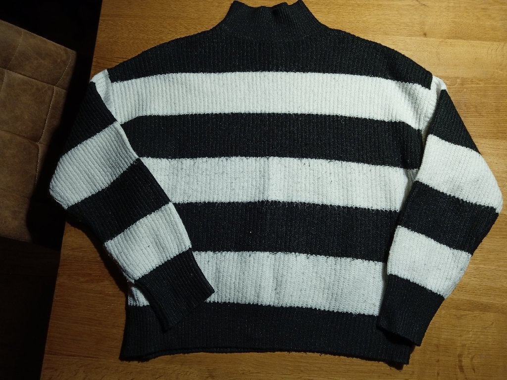 Zwart wit gestreepte trui maat S, Ophalen of Verzenden, Gedragen, Maat 38/40 (M), Zwart
