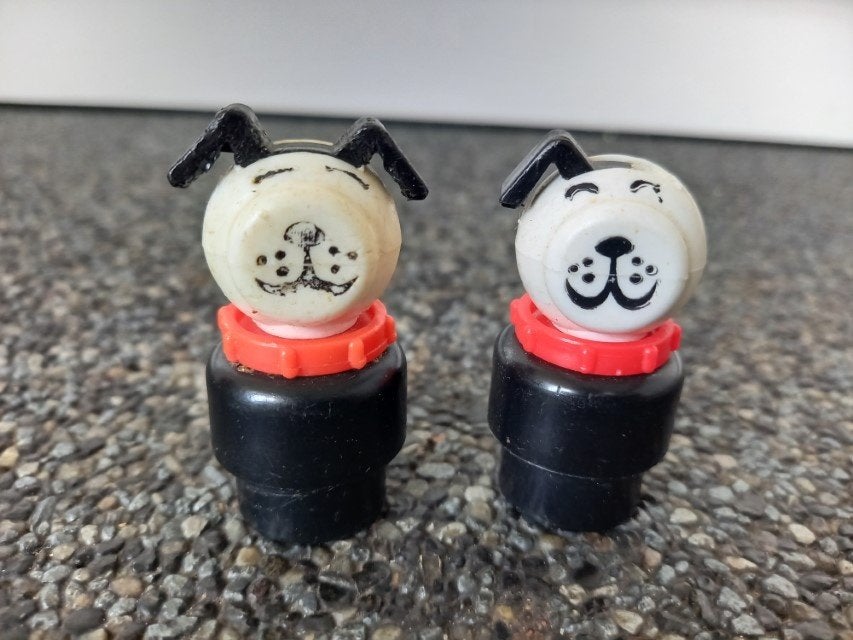* Vintage poppetjes hondjes little people Fisher Price *, Ophalen of Verzenden, Gebruikt