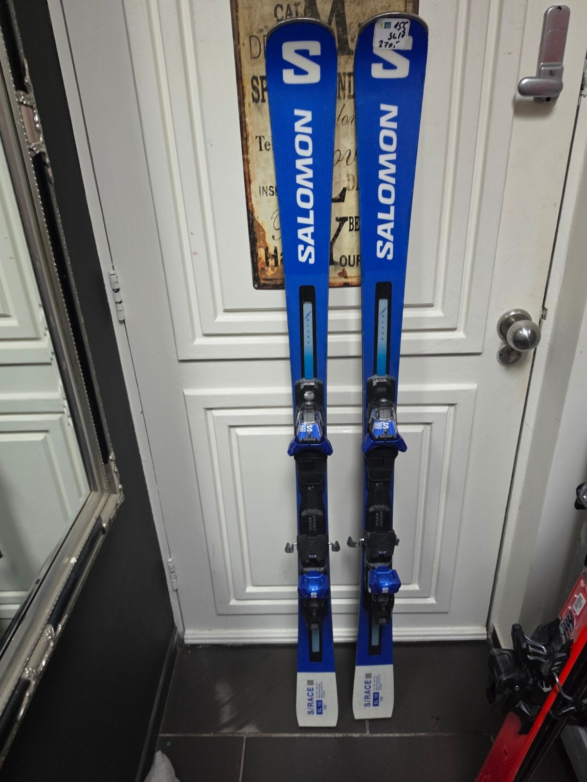 155cm SALOMON S RACE SL 10 GEVORDERD SL  SKI, 140 tot 160 cm, Zo goed als nieuw, Carve, Skiën