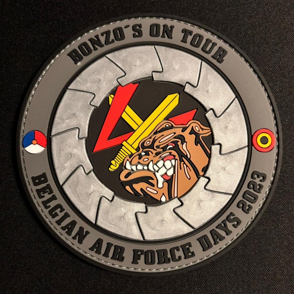 RNLAF 312sqn Bonzo on Tour BAF Days 2023 Patch, Ophalen of Verzenden, Luchtmacht, Amerika, Embleem of Badge