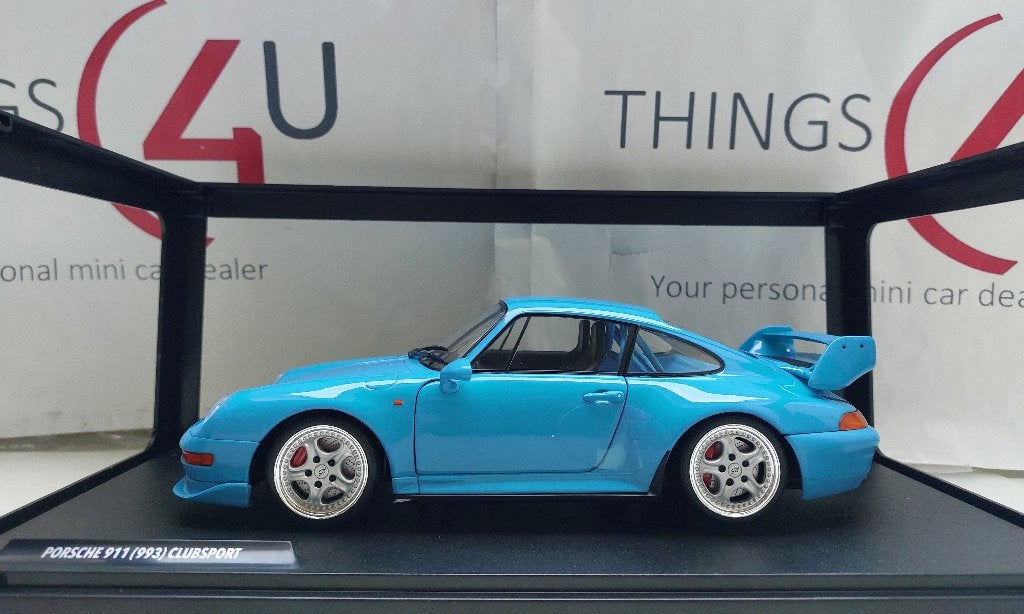 Solido 1:18 Porsche 911 (993) Clubsport 1997 Rivièra blauw, Ophalen of Verzenden, Nieuw, Auto, Solido