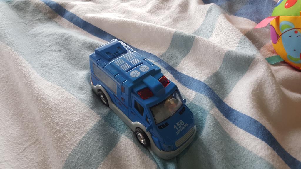 Blauwe speelgoed ambulance 156 JANDARMA, Ophalen of Verzenden, Gebruikt, Jongen of Meisje