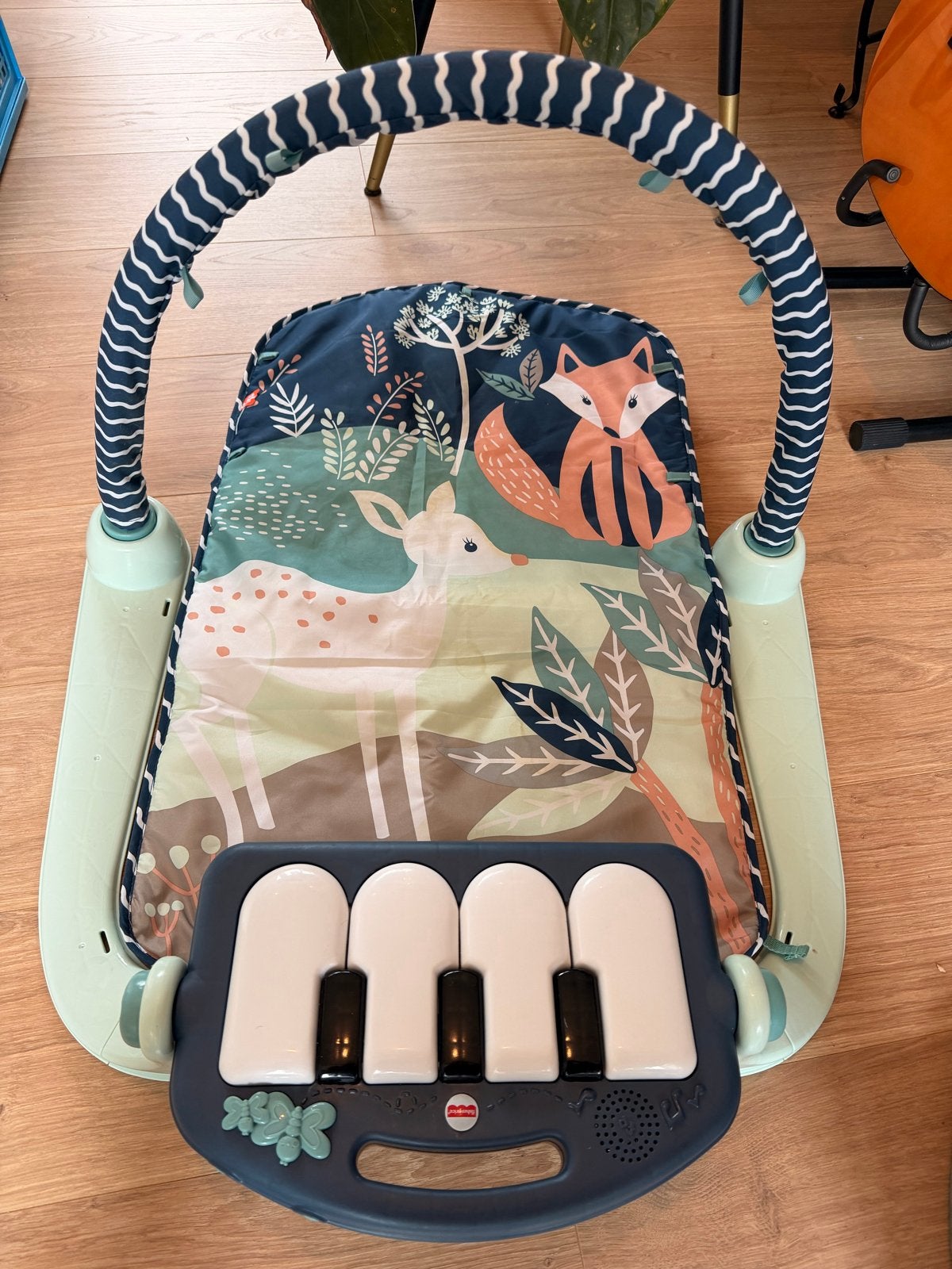 Fischer-Price Babygym Speelkleed met Piano - Hertenprint, Ophalen, Zo goed als nieuw, Babygym, Met geluid
