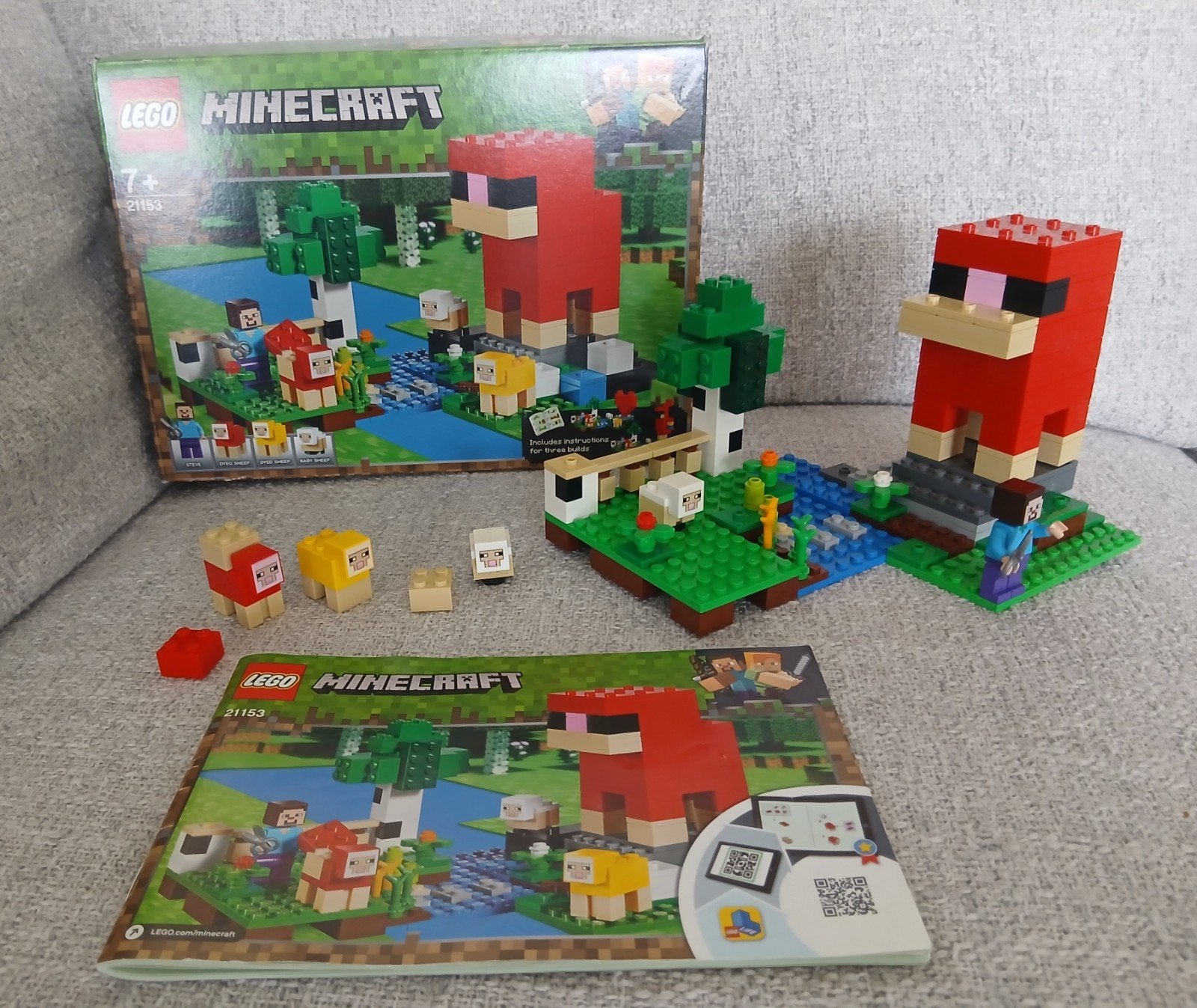 Lego Minecraft 21153 De Schapenboerderij, Minecraft, Lego, Ophalen of Verzenden, Zo goed als nieuw