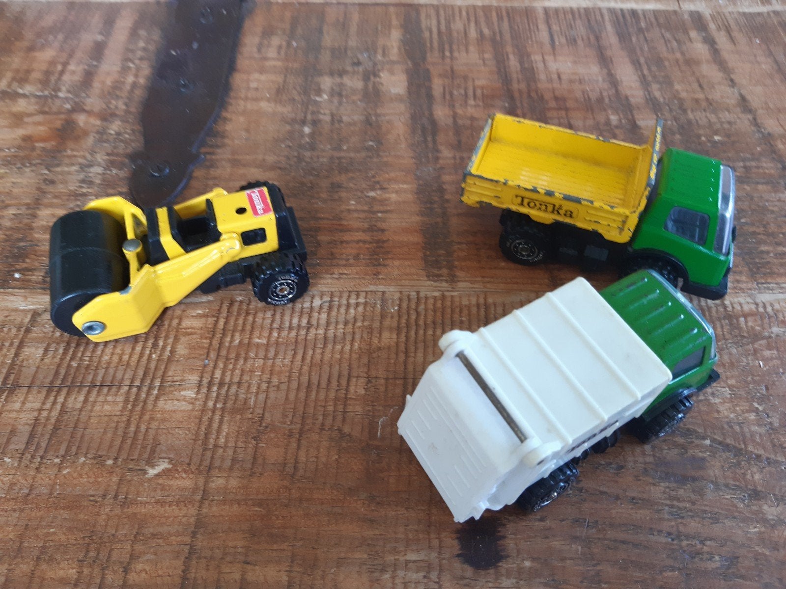 Tonka voertuigen Set: Wals, Vuilniswagen, Kiepwagen, Ophalen of Verzenden