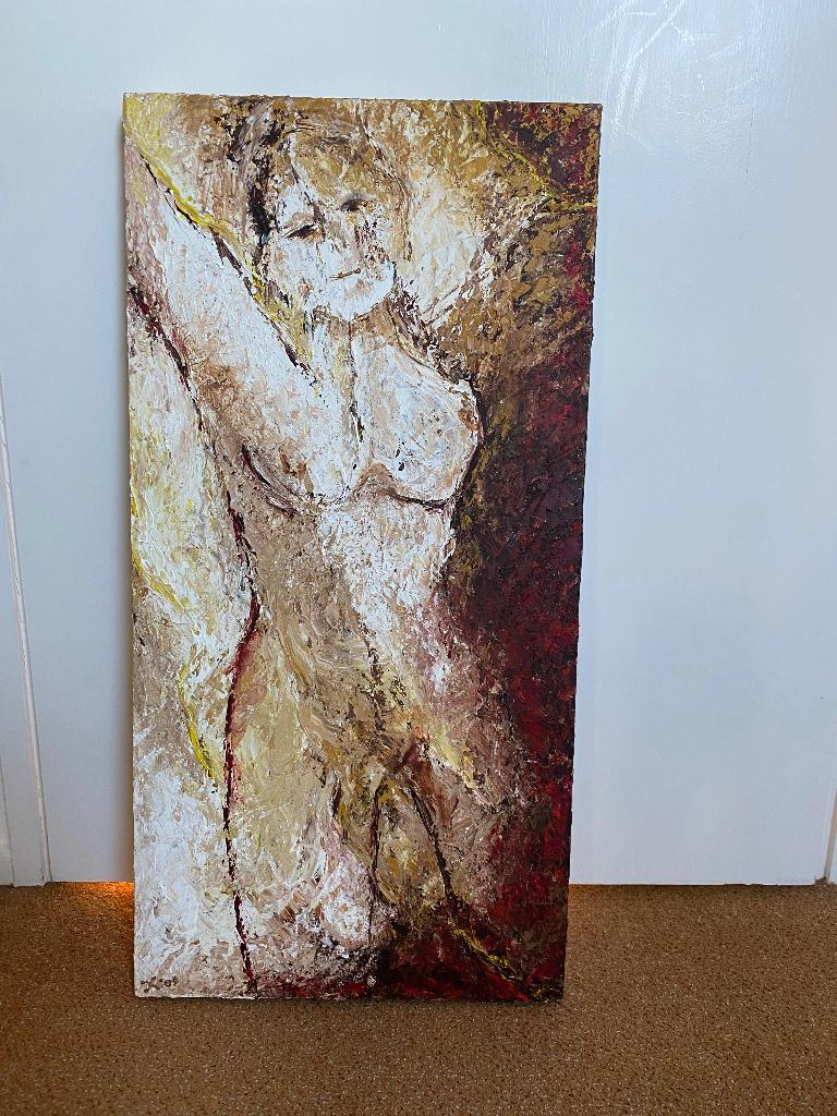 Schilderij vrouw, Minder dan 50 cm, Oorspronkelijke maker, Nieuw, Ophalen of Verzenden