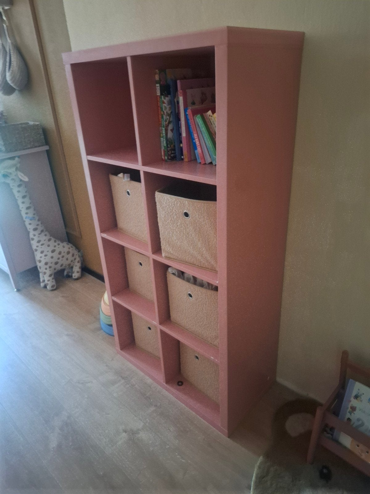 IKEA Kallax kast met opbergmanden (licht beschadigd), Ophalen, Gebruikt, 50 tot 100 cm, 150 tot 200 cm