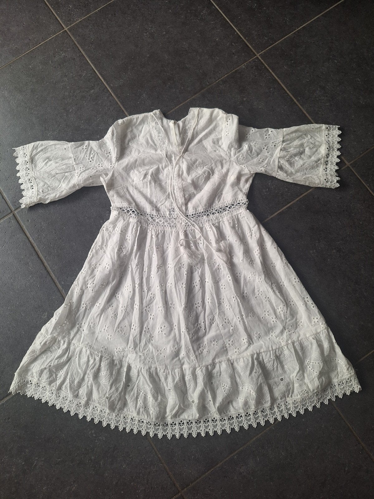 2 Nieuwe Witte Ibiza Boho Jurkjes - Vraag naar de CM, Ophalen of Verzenden, Nieuw, Wit, Boven de knie