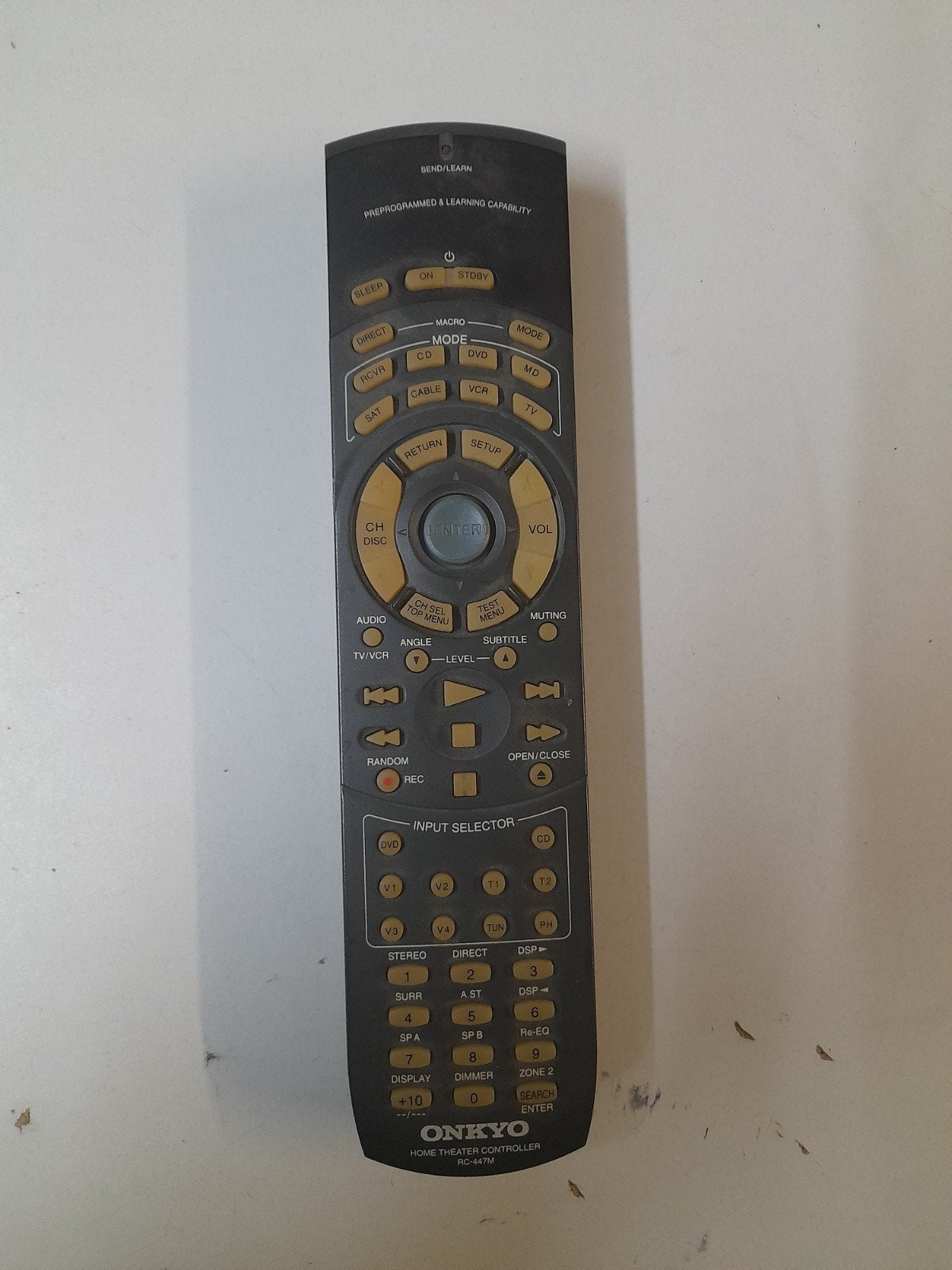 Onkyo versterker afstandsbediening RC-447M, Ophalen of Verzenden, Gebruikt, Origineel, Mediaspeler