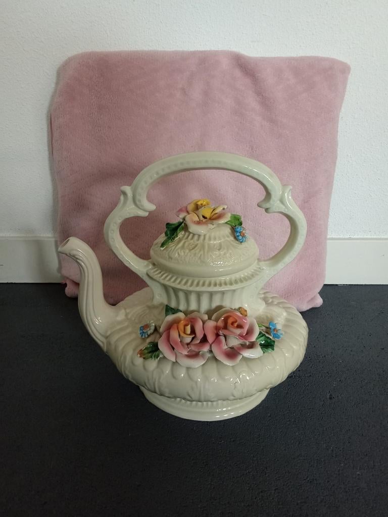 Sier Theepot  Capodimonte, Antiek en Kunst, Antiek | Vazen, Ophalen