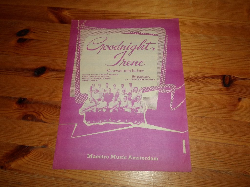 Goodnight irene - ledbetter / lomax - the ramblers, Gebruikt, Gitaar, Ophalen of Verzenden, Artiest of Componist