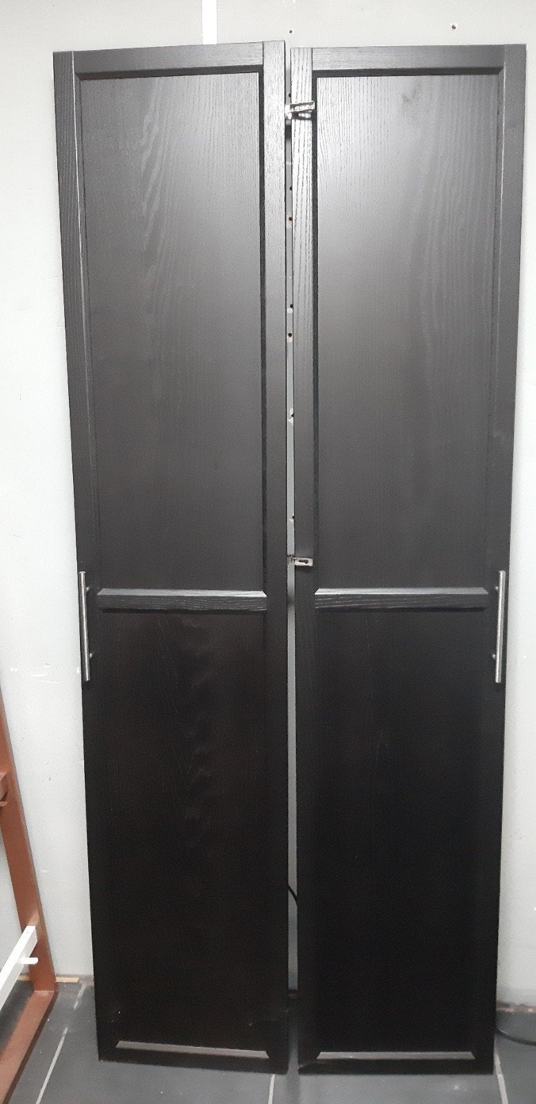 Zwarte kledingkast deuren (2 stuks) Ikea, Ophalen, Gebruikt, 200 cm of meer, 50 tot 100 cm