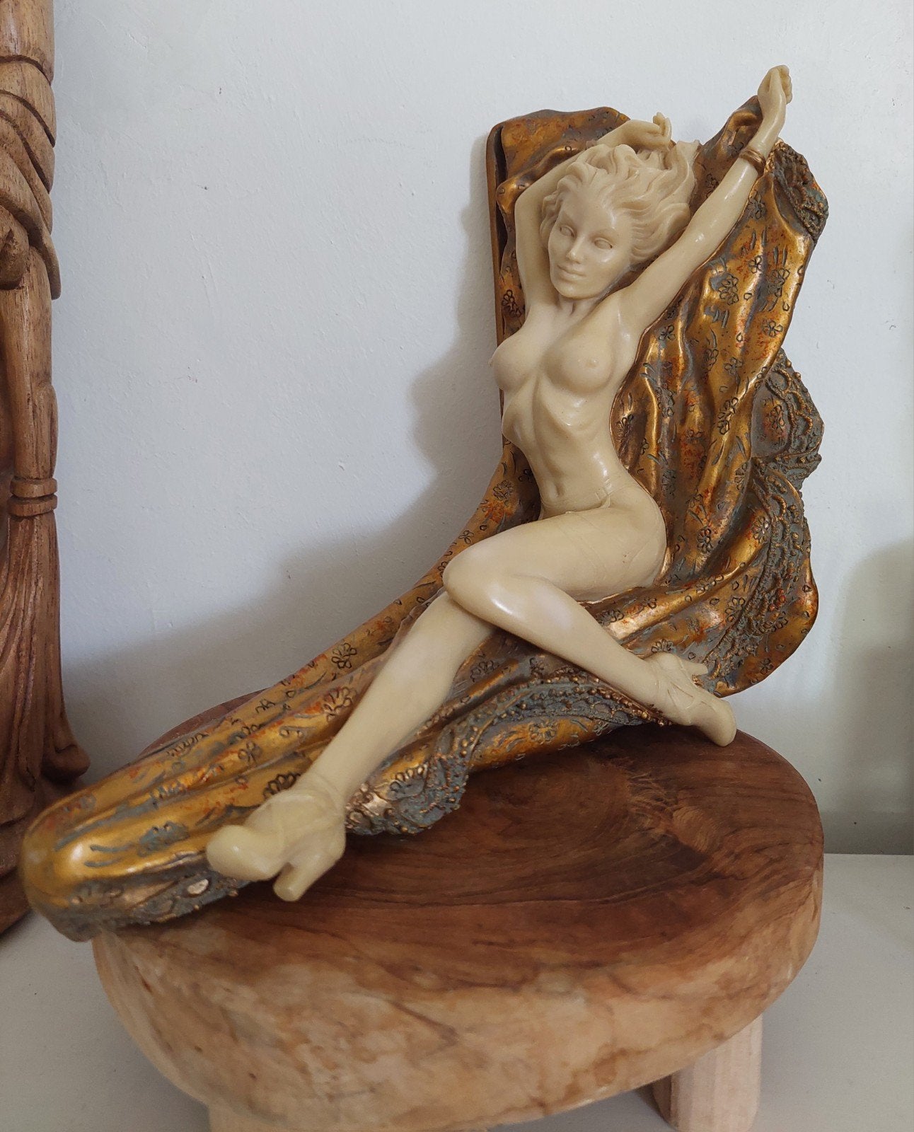 Vintage Italiaans albast beeld   G.T.I, Ophalen of Verzenden