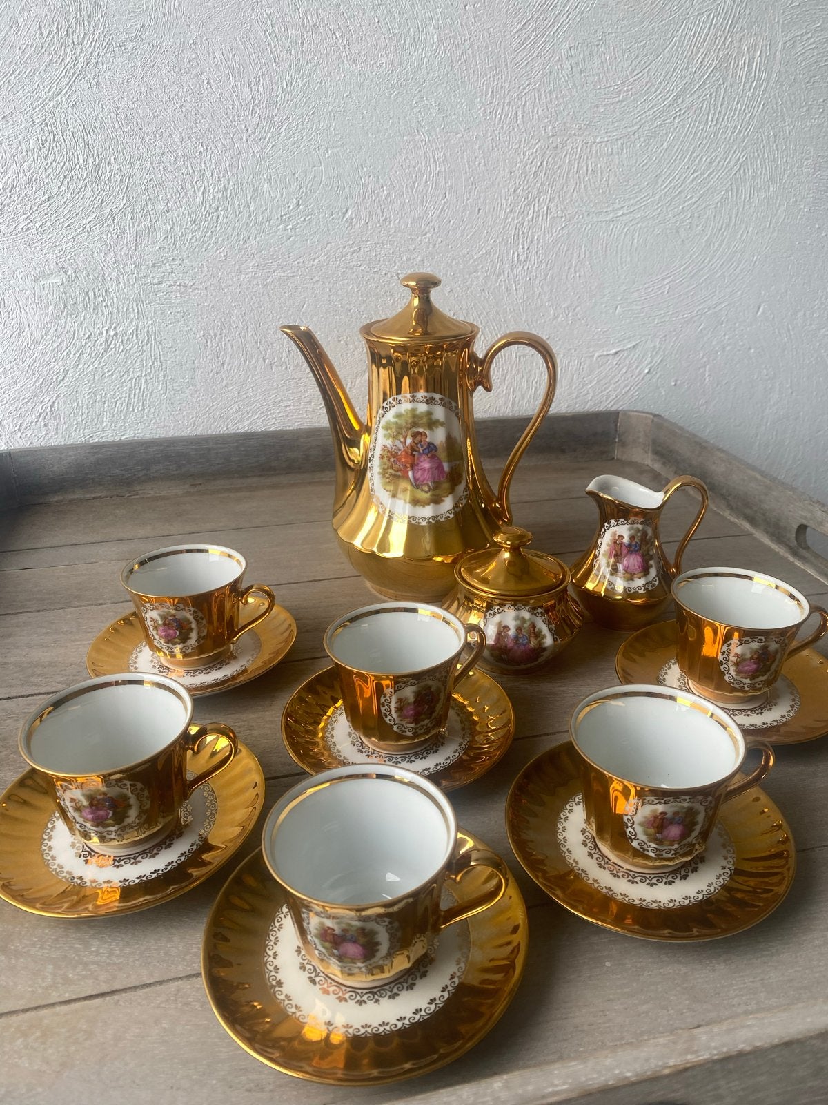 Wunsiedel Bavaria Porseleinen Koffieservies - 6 Delig, Ophalen