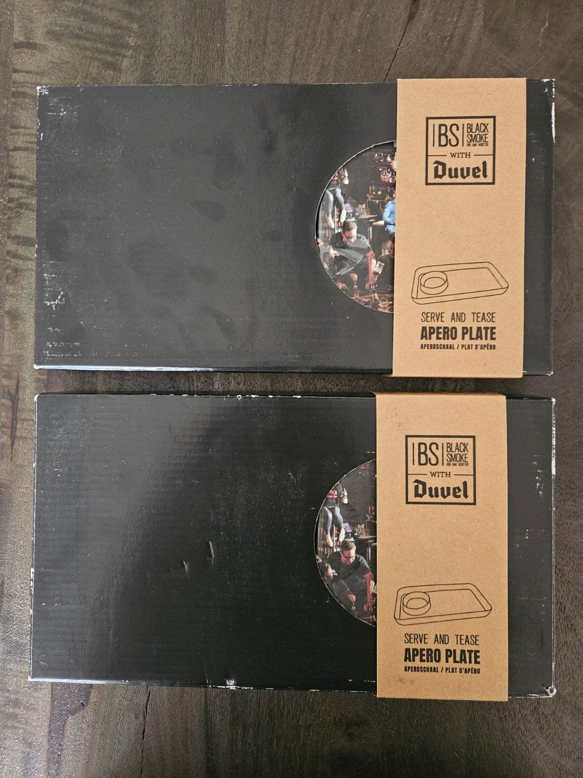 Set van 2 nieuwe Duvel Black Smoke Apero Schalen, Antiek en Kunst, Ophalen of Verzenden