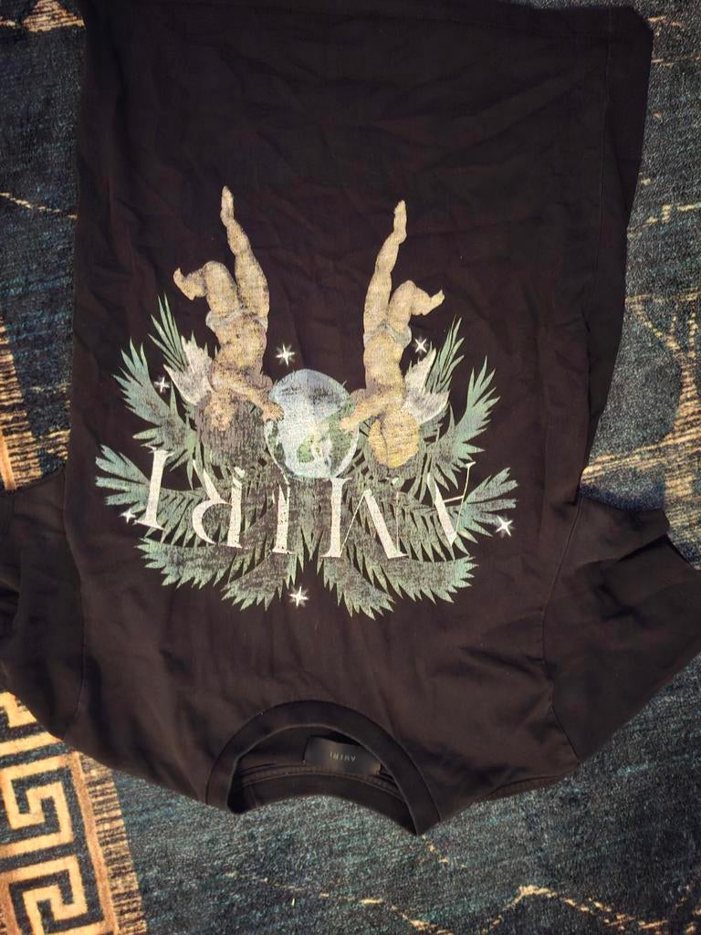Amiri T-shirt met engelenprint, Kleding | Heren, T-shirts, Zwart, Amiri, Gedragen, Verzenden