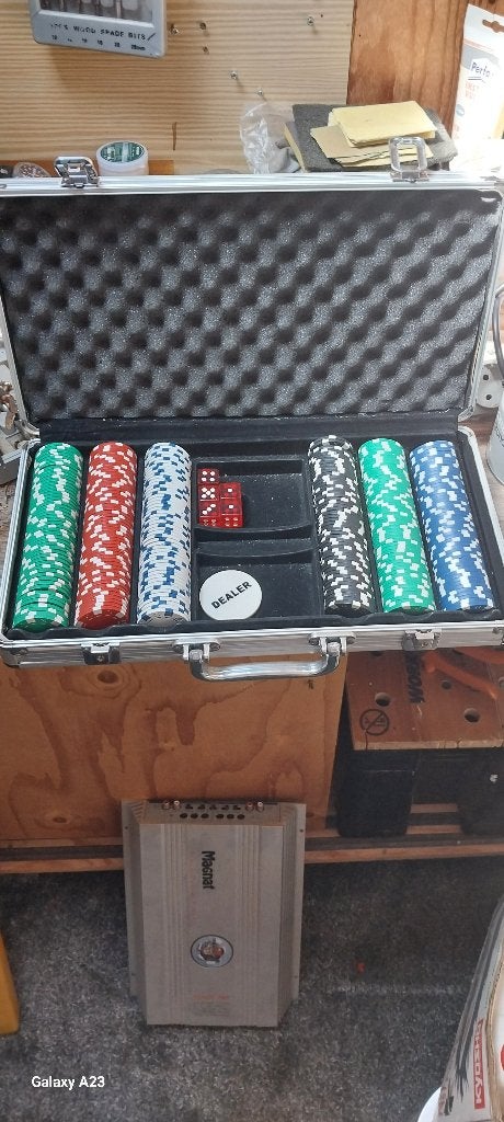 pokerset in koffer, Ophalen of Verzenden, Gebruikt
