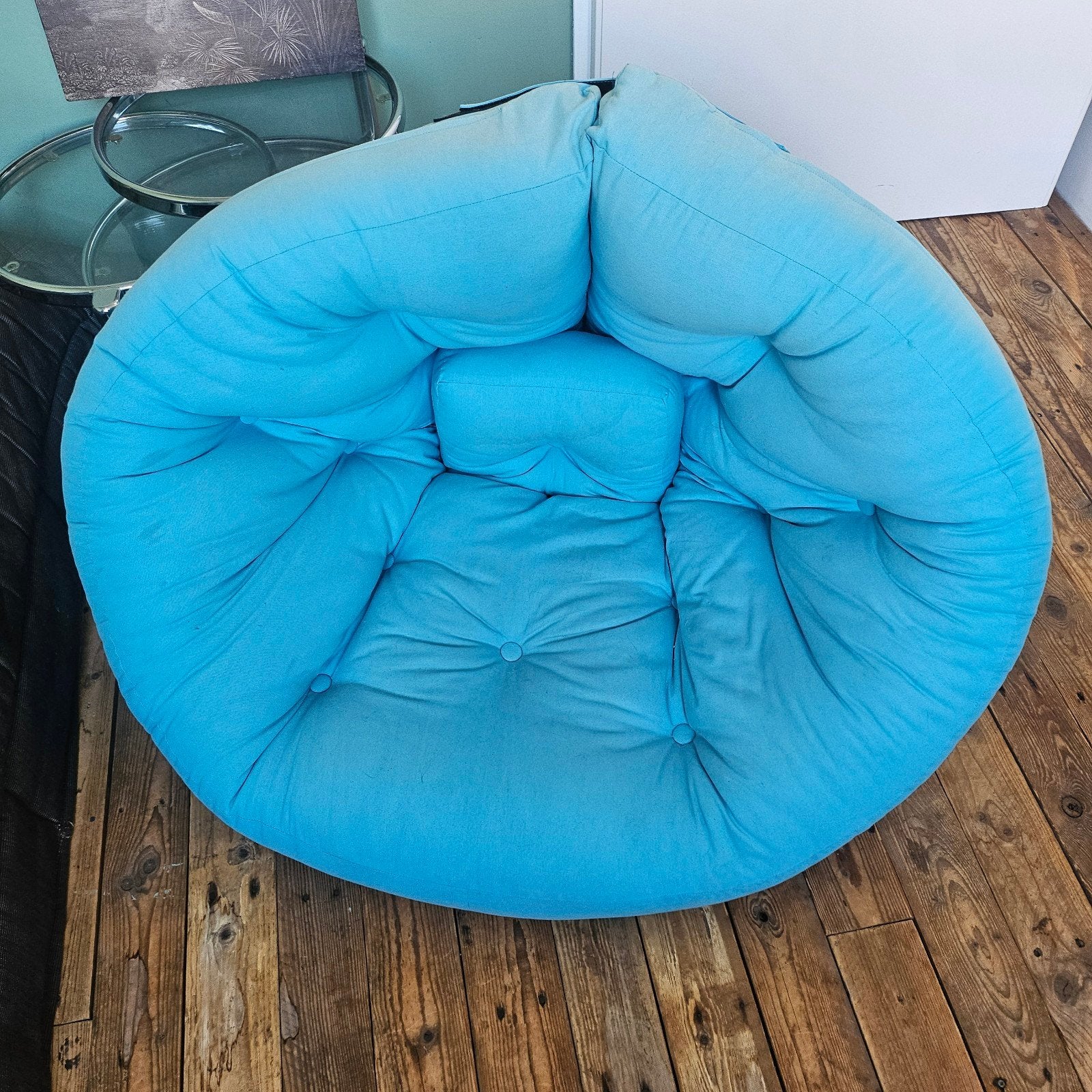 Karup Nest Nido retro Blauw matras stoel futon design, Ophalen, Gebruikt, Blauw