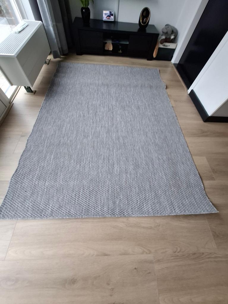 Z.g.a.n vloerkleed grijs gemêleerd, 150 tot 200 cm, 200 cm of meer, Ophalen of Verzenden, Zo goed als nieuw