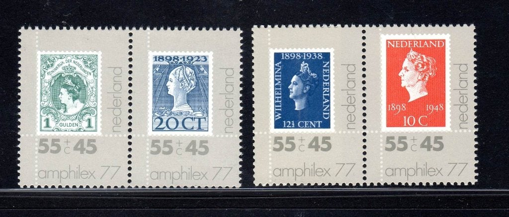 Nvph 1137-1140 amphilex 1977 paren postfris, Ophalen of Verzenden, Na 1940, Postfris
