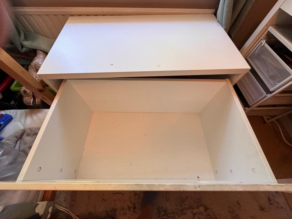 IKEA ladekast - Wit, compact en veelzijdig, Ophalen, Gebruikt, 1 of 2 laden, 50 tot 100 cm