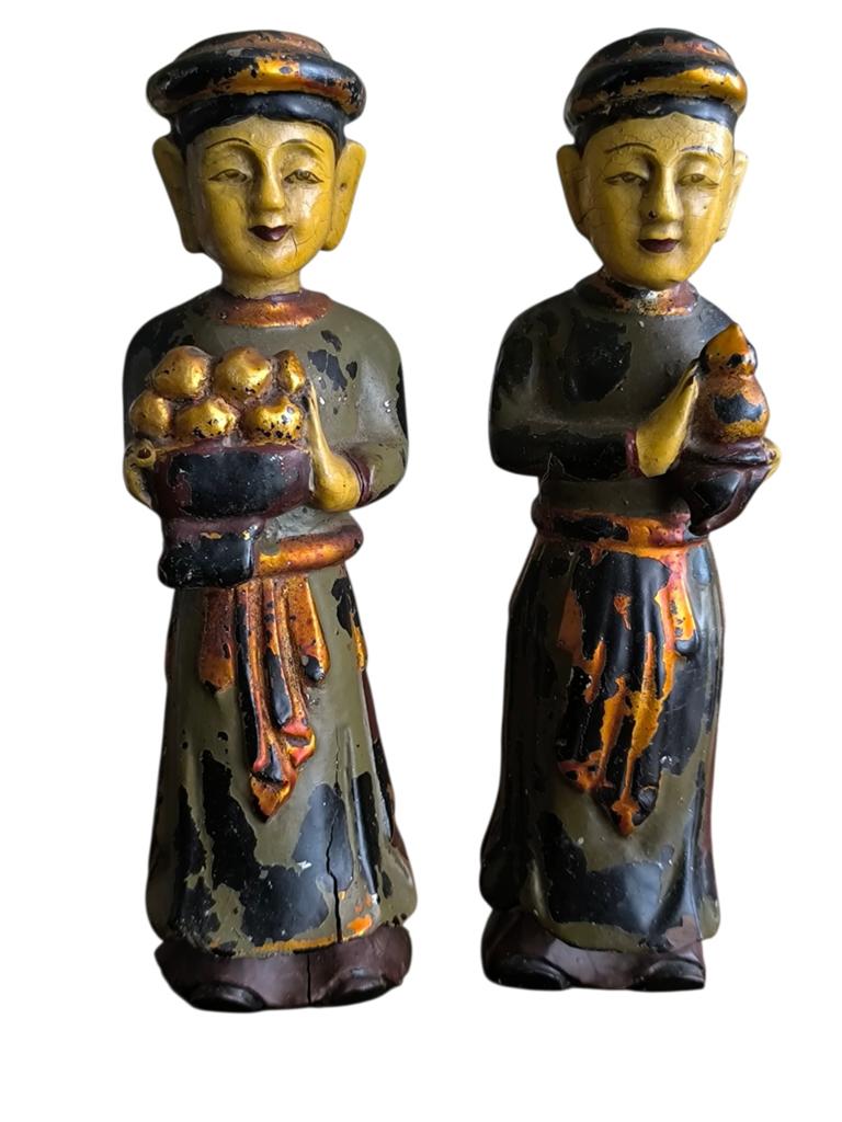 Antiek houten sculpturen Vietnam boeddhisme, Ophalen of Verzenden