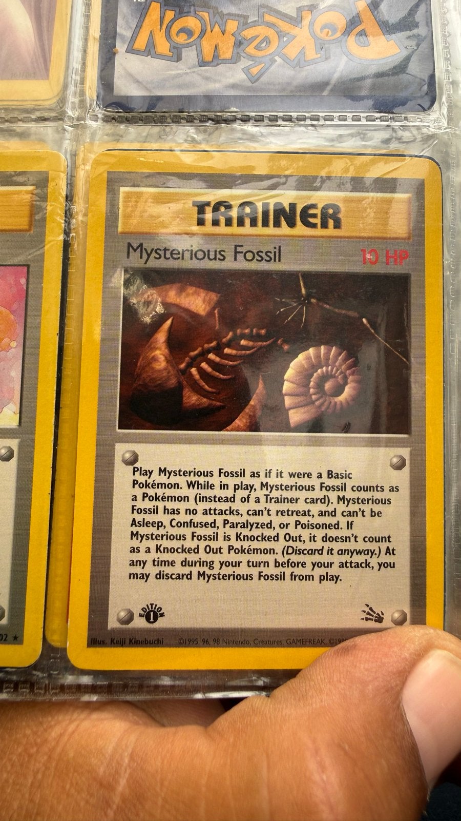 Pokémon Trainer Kaart: Mysterious Fossil (10 HP), Verzenden, Gebruikt, Losse kaart