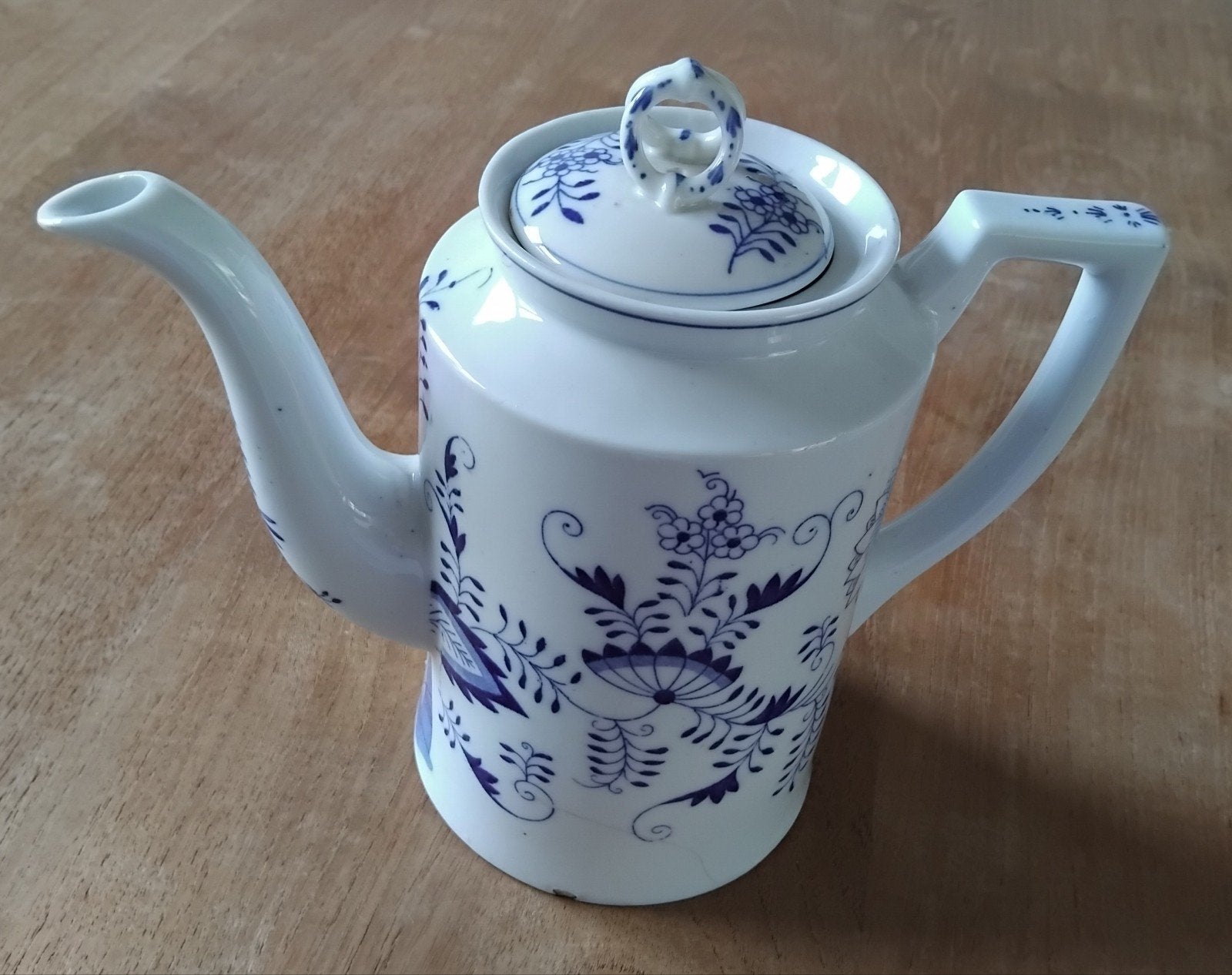 oude originele Meissen Zwiebelmuster porseleinen koffiepot, Ophalen of Verzenden